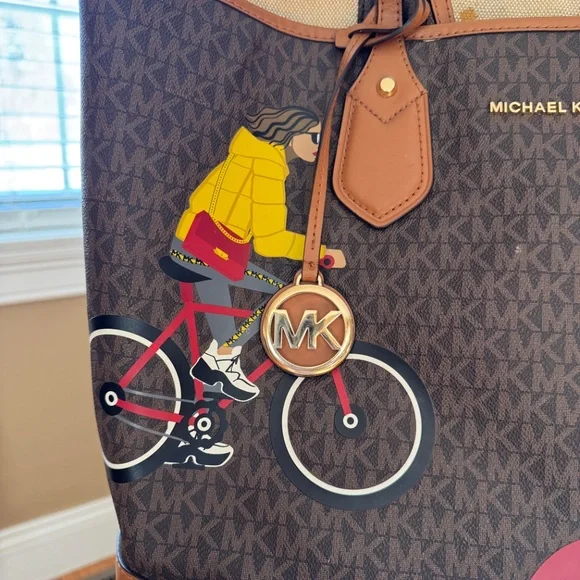 Michael Kors Eva Large Jet Set Girls Tote Bag~Matching Wallet~Beautiful - Picture 4 of 14